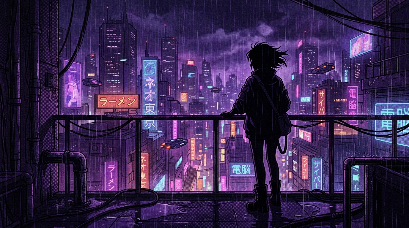 Anibuild Cyberpunk Terminal Scene