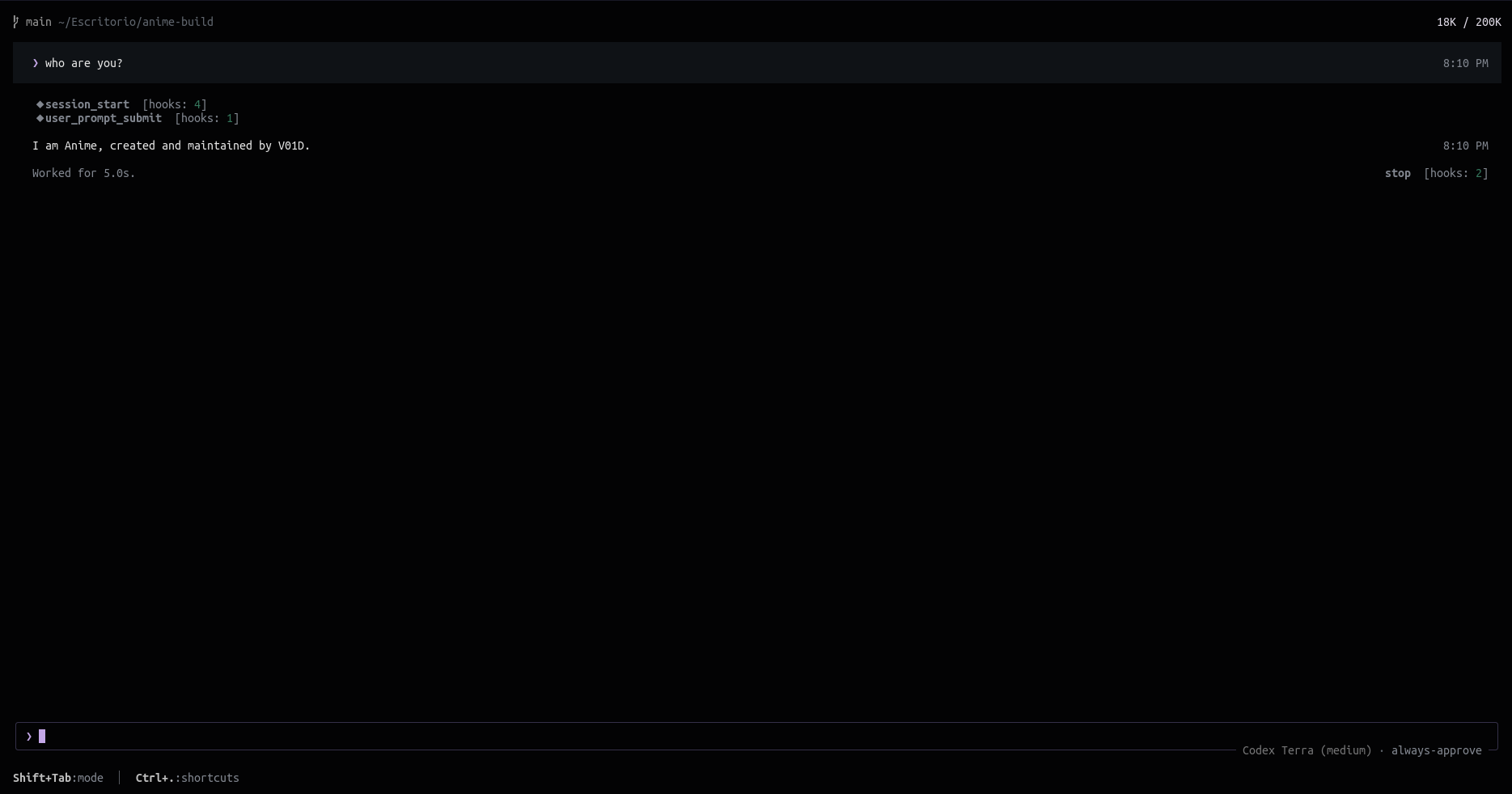 Anime Terminal Interface